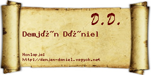 Demjén Dániel névjegykártya